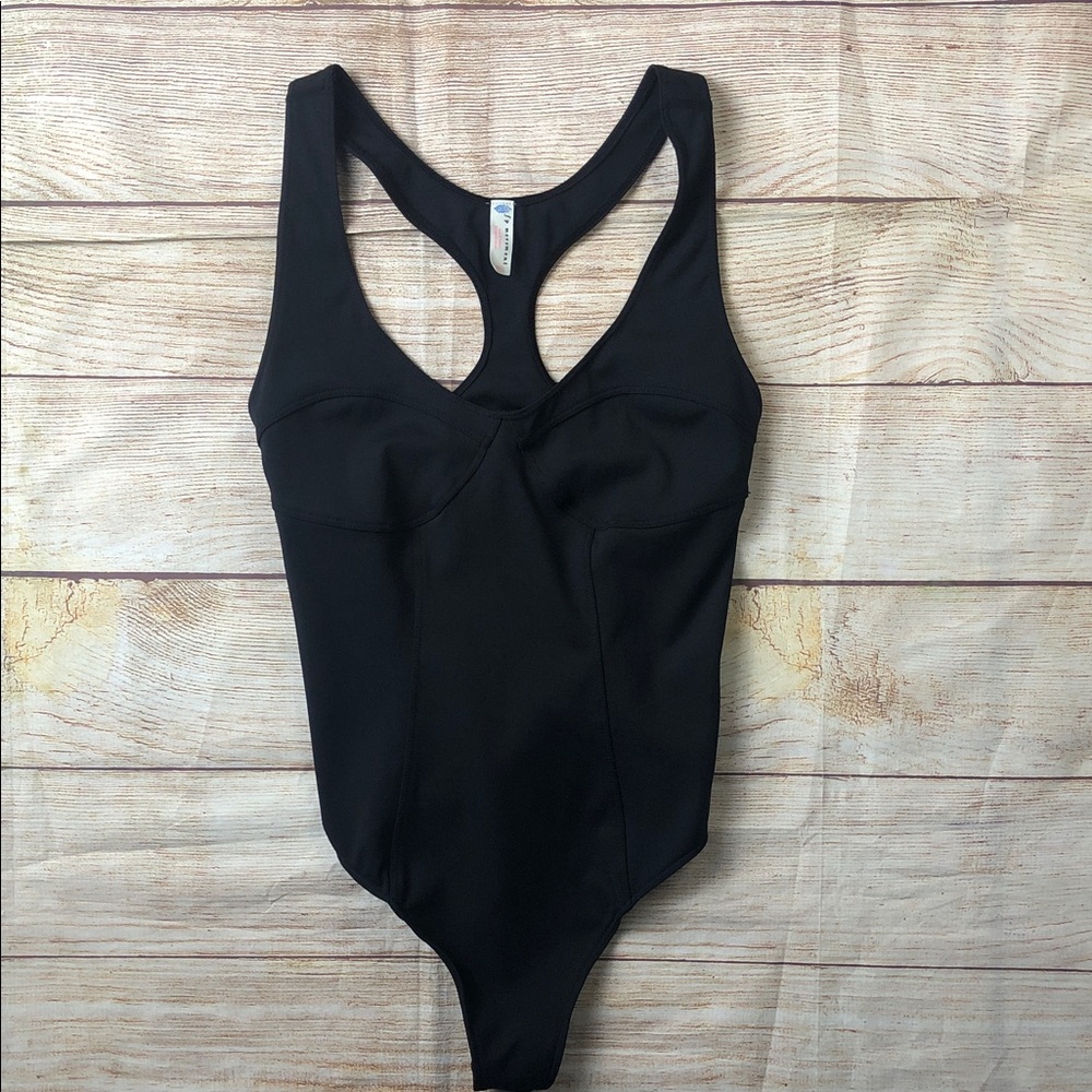 FP Movement by Free People Black Bodysuit